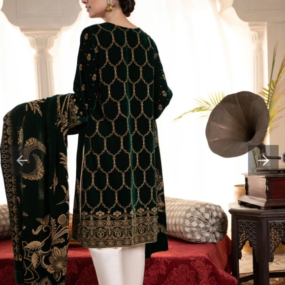 Formal Velvet kameez dupatta FINAL PRICE - Picture 4 of 9
